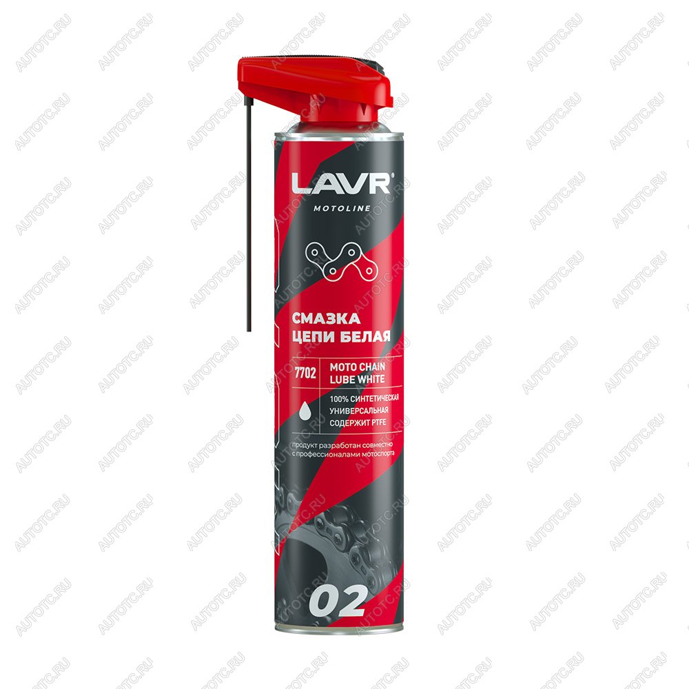 969 р. Смазка цепи LAVR MOTO Дорожная Белая 0,52л  ln7702  с доставкой в г. Вологда