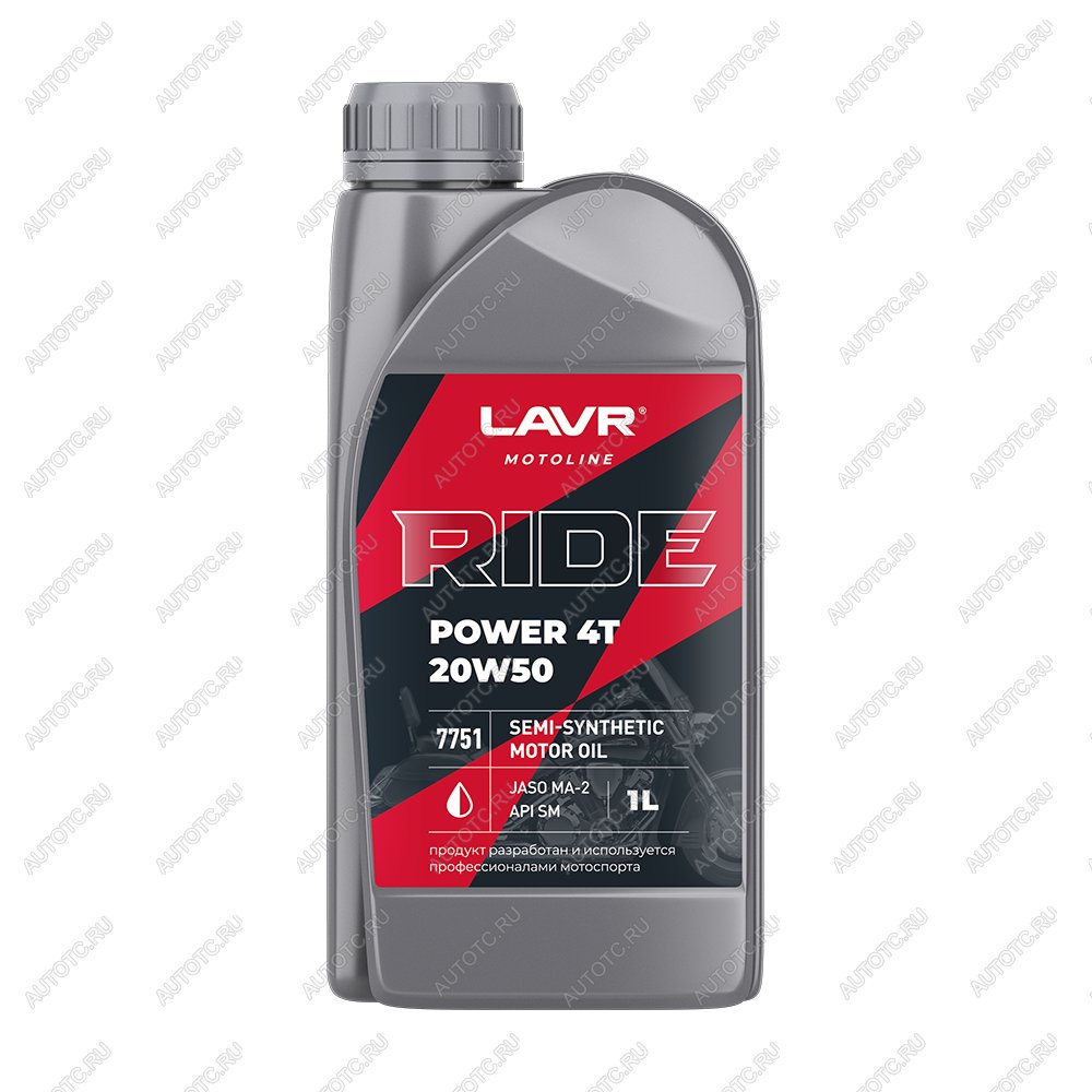 979 р. Моторное масло LAVR MOTO RIDE POWER 4T 20W50 SM 1л  ln7751  с доставкой в г. Вологда