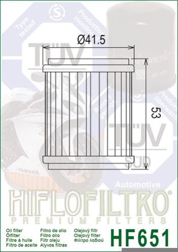 569 р. Масляный Фильтр HIFLO HF651  hf651  с доставкой в г. Вологда. Увеличить фотографию 2