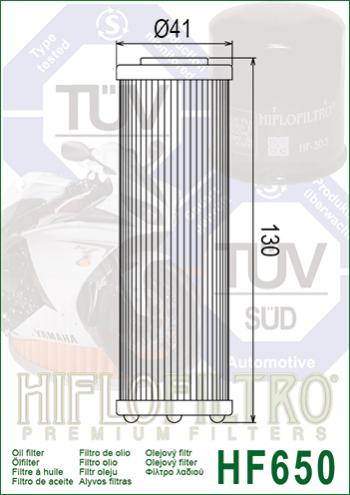819 р. Масляный Фильтр HIFLO HF650  hf650  с доставкой в г. Вологда. Увеличить фотографию 2