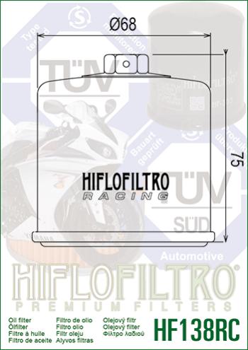 1 079 р. Масляный Фильтр HIFLO HF138RC  hf138rc  с доставкой в г. Вологда. Увеличить фотографию 2