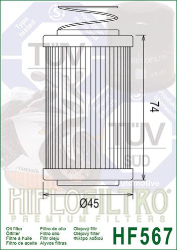 1 229 р. Масляный Фильтр HIFLO HF567  hf567  с доставкой в г. Вологда. Увеличить фотографию 2
