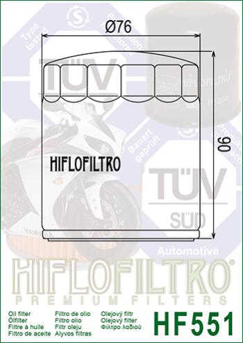 999 р. Масляный Фильтр HIFLO HF551  hf551  с доставкой в г. Вологда. Увеличить фотографию 2