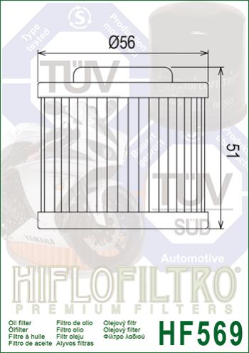 1 179 р. Масляный Фильтр HIFLO HF569  hf569  с доставкой в г. Вологда. Увеличить фотографию 2