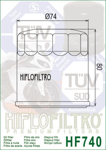 879 р. Масляный Фильтр HIFLO HF740  hf740  с доставкой в г. Вологда. Увеличить фотографию 2