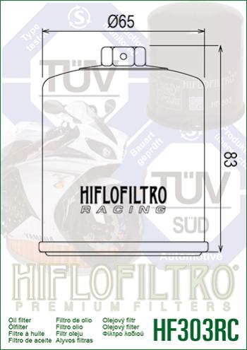 1 059 р. Масляный Фильтр HIFLO HF303RC  hf303rc  с доставкой в г. Вологда. Увеличить фотографию 2