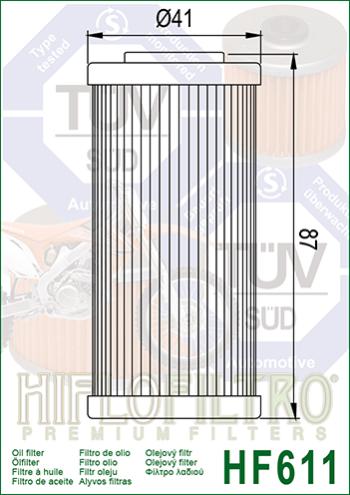 599 р. Масляный Фильтр HIFLO HF611  hf611  с доставкой в г. Вологда. Увеличить фотографию 2