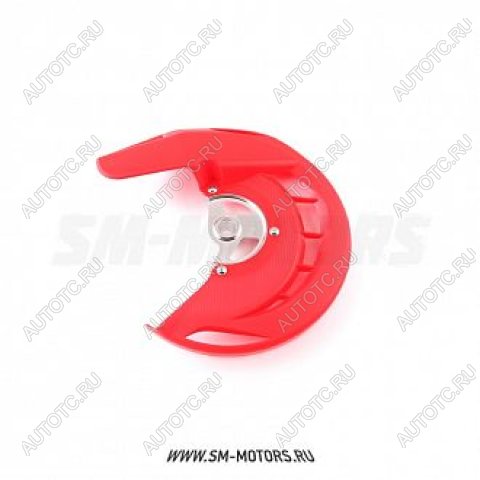 2 899 р. Защита переднего тормозного диска Honda CR125250 04-07 CRF250450250X450X 04-15  SM-PARTS красная  010263-185-6145  с доставкой в г. Вологда