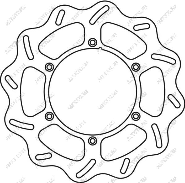 7 299 р. Тормозной диск передний Yamaha YZ125250 01-16, YZ250F 01-15, YZ450F 03-15 GoldFren  1301f1  с доставкой в г. Вологда