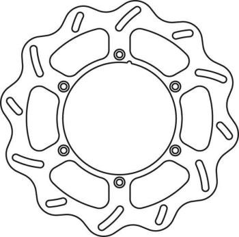 7 299 р. Тормозной диск передний Yamaha YZ125250 01-16, YZ250F 01-15, YZ450F 03-15 GoldFren  1301f1  с доставкой в г. Вологда. Увеличить фотографию 2