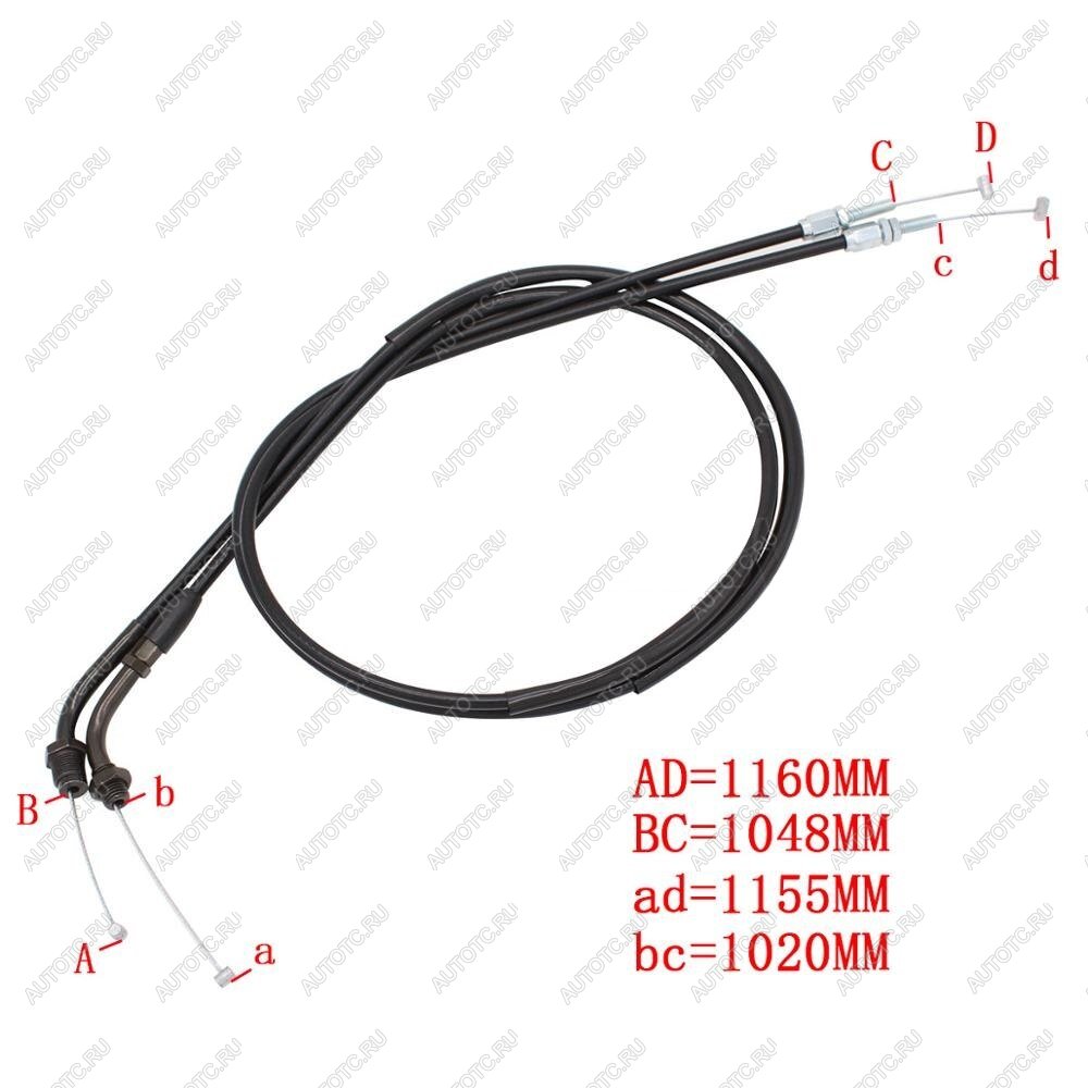 1 599 р. Тросик газа для мотоцикла Honda Steed 400600, VT750VT400, VF250VF750  пм-00023989  с доставкой в г. Вологда