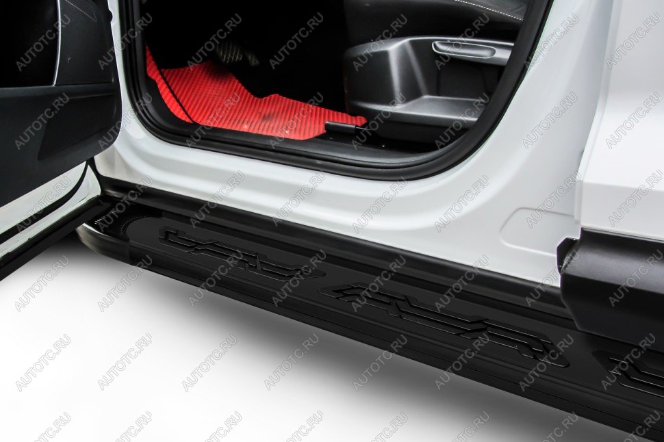 21 999 р. Пороги алюминиевые Alfa SLITKOFF KIA Sorento XM дорестайлинг (2009-2012) (Black)  с доставкой в г. Вологда