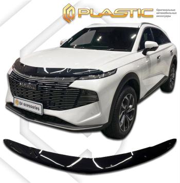 1 999 р. Дефлектор капота CA-Plastiс Haval F7 (2024-2025) (серия Classic черный)  с доставкой в г. Вологда. Увеличить фотографию 2