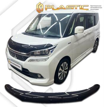 2 079 р. Дефлектор капота (к. Custom) CA-Plastiс Mitsubishi Delica D:2 2 (2015-2025) (серия Classic черный)  с доставкой в г. Вологда. Увеличить фотографию 2