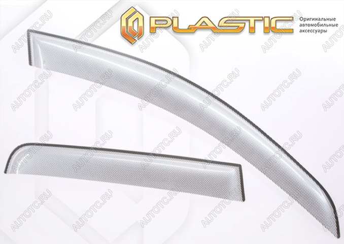 2 299 р. Ветровики дверей Шелкография серебро CA Plastic на Nissan X-Trail IV поколение, джип/suv 5 дв.,  2021 - н.в.  с доставкой в г. Вологда