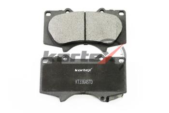 1 759 р. Комплект передних колодок дисковых тормозов (4 шт.) KORTEX Mitsubishi Pajero 4 V80 дорестайлинг (2006-2011)  с доставкой в г. Вологда. Увеличить фотографию 3