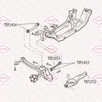 569 р. Сайлентблок нижнего поперечного рычага задней подвески TATSUMI Ford Kuga 1 (2008-2013)  с доставкой в г. Вологда. Увеличить фотографию 2