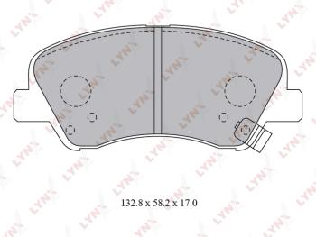 1 799 р. Колодки тормозные HYUNDAI Solaris (10-16) KIA Soul (09-) (1.6) передние (4шт.) LYNX LYNX bd3619 LYNX bd3619  с доставкой в г. Вологда. Увеличить фотографию 1