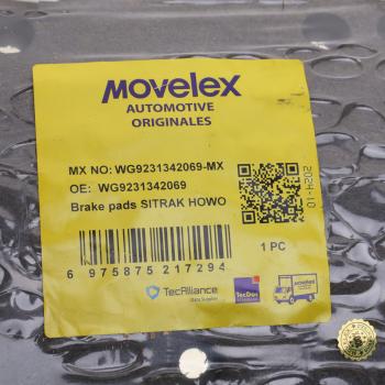 559 р. Накладка тормозной колодки SITRAK HOWO задняя (187х220) MOVELEX MOVELEX wg9231342069-mx MOVELEX wg9231342069-mx  с доставкой в г. Вологда. Увеличить фотографию 3