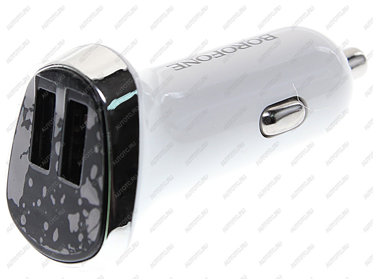 479 р. Устройство зарядное в прикуриватель 2USB 12V белое BOROFONE BOROFONE bz15 white BOROFONE bz15 white  с доставкой в г. Вологда