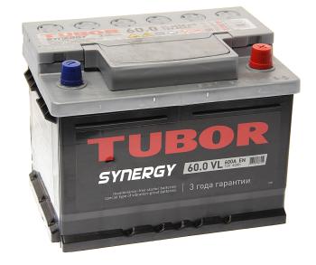 Аккумулятор TUBOR Synergy 60Ач обратная полярность,низкий TUBOR 6ст60(0)