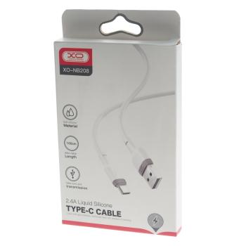 299 р. Кабель USB Type C 1м XO XO nb208 white  с доставкой в г. Вологда. Увеличить фотографию 2