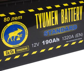21 649 р. Аккумулятор TYUMEN BATTERY STANDART 190Ач под болт TYMEN BATTERY 6ст190(4)  с доставкой в г. Вологда. Увеличить фотографию 2
