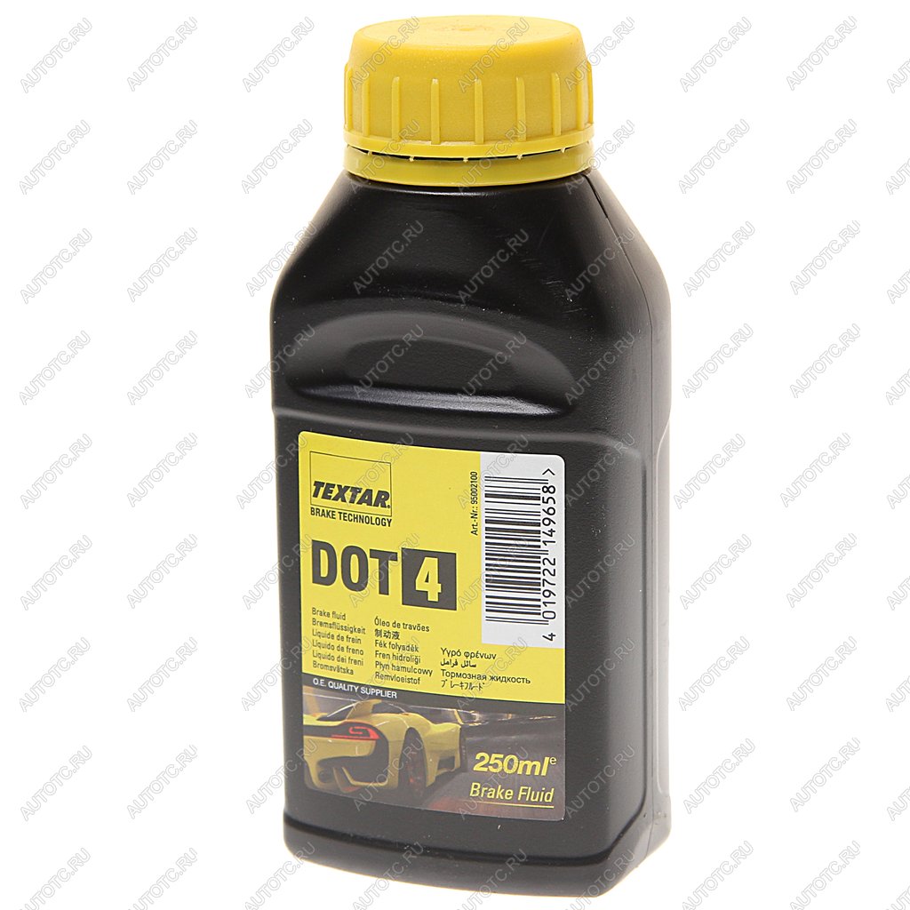 299 р. Жидкость тормозная DOT-4 0.25л TEXTAR TEXTAR 95002100  с доставкой в г. Вологда