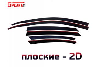 Дефлекторы окон 2D Стрелка11 Mercedes-Benz GLE Coupe  C292 (2014-2019) (черные)