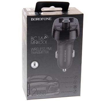 Устройство зарядное в прикуриватель с трансмиттером (bluetooth,hands free) BOROFONE BOROFONE bc16 black