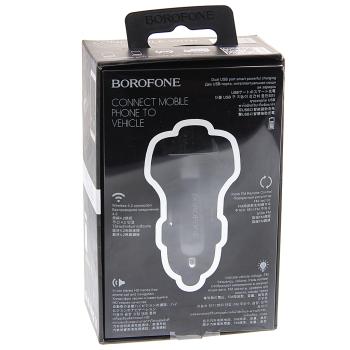 1 199 р. Устройство зарядное в прикуриватель с трансмиттером (bluetooth,hands free) BOROFONE BOROFONE bc16 black  с доставкой в г. Вологда. Увеличить фотографию 2