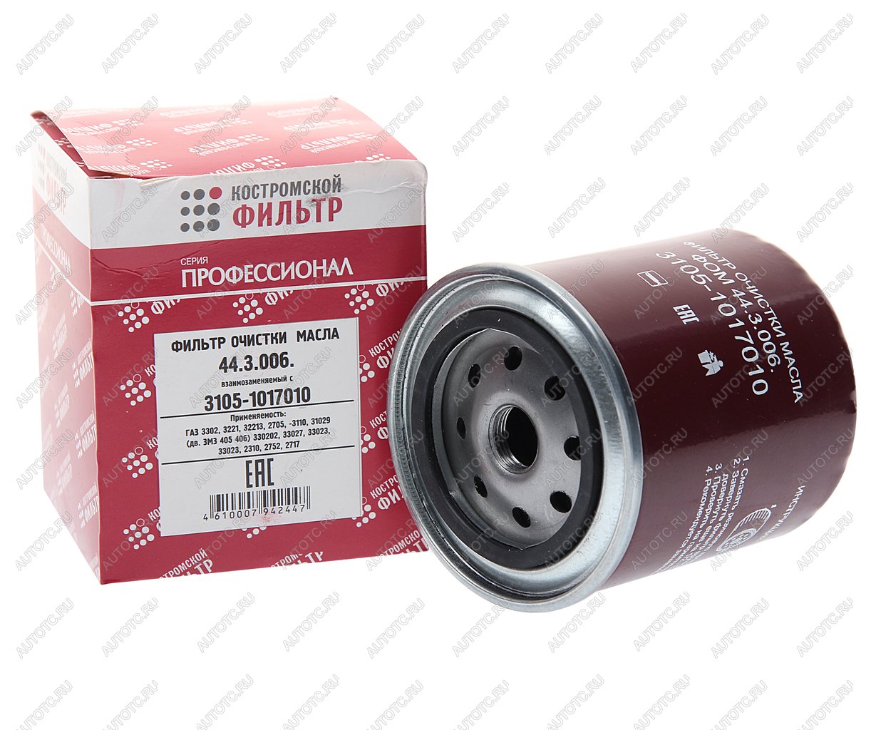 439 р. Фильтр масляный ГАЗ-3110,3302 (дв.ЗМЗ-406) Профессионал КОСТРОМСКОЙ ФИЛЬТР КП Автофильтр kf6105 pr  с доставкой в г. Вологда
