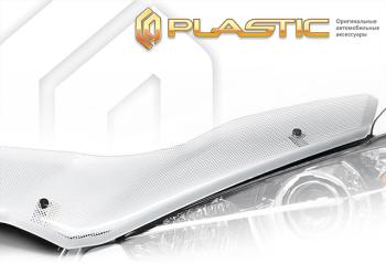 Дефлектор капота (exclusive) Шелкография серебро CA Plastic на Mitsubishi Lancer Cedia универсал 2000-2003