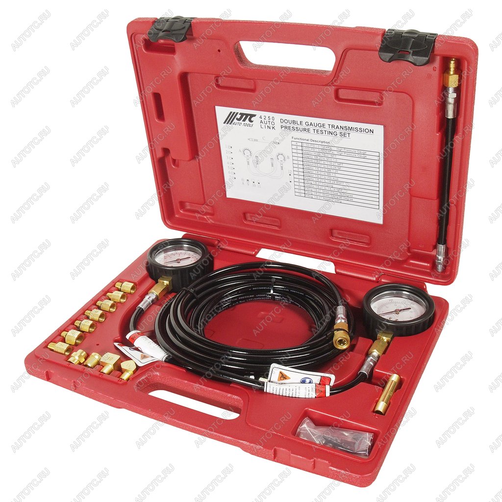 22 499 р. Тестер давления масла КПП с двумя манометрами в кейсе JTC JTC TOOLS CO., LTD jtc-4250  с доставкой в г. Вологда