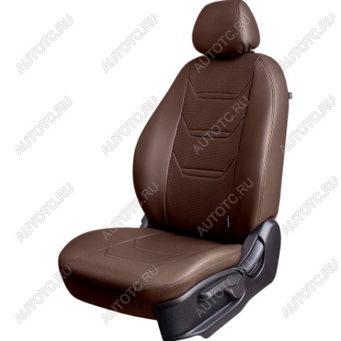 18 099 р. Комплект чехлов для сидений (РЗСиС 60/40 2Г Орегон) ТУРИН -2 Lord Autofashion Лада нива 4х4 2329 пикап (1995-2019) (темно-коричневый, вставка темно-коричневая, строчка темно-коричневая)  с доставкой в г. Вологда