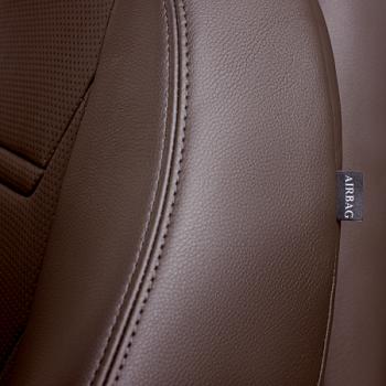 18 099 р. Комплект чехлов для сидений (РЗСиС 60/40 2Г Орегон) ТУРИН -2 Lord Autofashion Лада нива 4х4 2329 пикап (1995-2019) (темно-коричневый, вставка темно-коричневая, строчка темно-коричневая)  с доставкой в г. Вологда. Увеличить фотографию 7