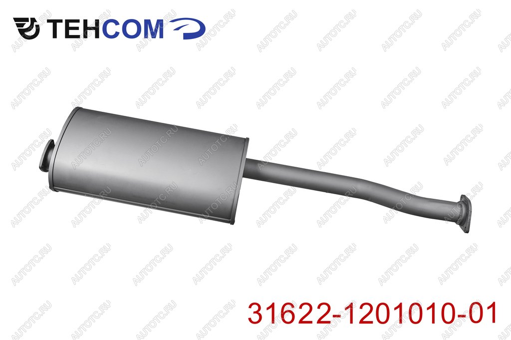 12 449 р. Глушитель УАЗ-3163 Патриот дв.ЗМЗ-409 ЕВРО-2 нержавеющая сталь ТЕХКОМ ТЕХКОМ 31622-1201010 h  с доставкой в г. Вологда