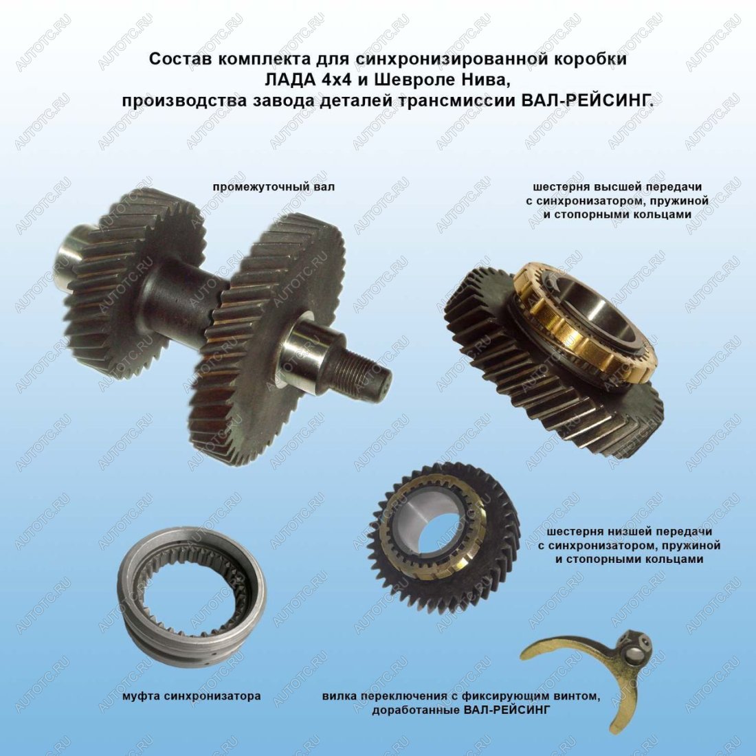 30 549 р. Раздатка НИВА 2,54 (кт шестерней синхронизированная) ValRacing ValRacing 688245299  с доставкой в г. Вологда