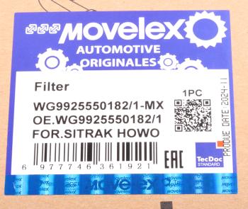 1 369 р. Фильтр топливный SITRAK HOWO сепаратора MOVELEX MOVELEX wg99255501821-mx  с доставкой в г. Вологда. Увеличить фотографию 9