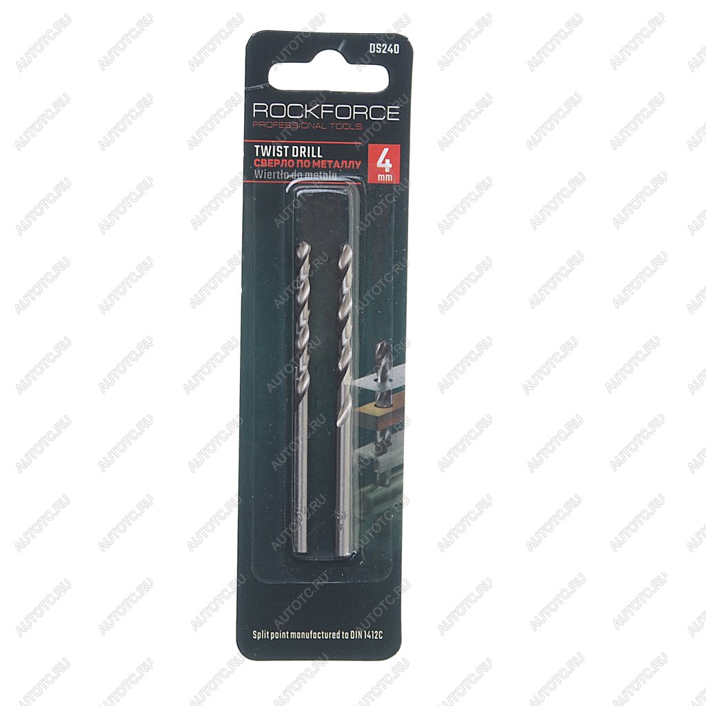 104 р. Сверло по металлу 4.0мм HSS (2шт.) ROCKFORCE ROCKFORCE rf-ds240  с доставкой в г. Вологда
