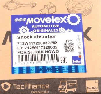 4 999 р. Амортизатор HOWO T5G SITRAK C7H кабины задний (пневмо) MOVELEX MOVELEX 712w417226032-mx  с доставкой в г. Вологда. Увеличить фотографию 13
