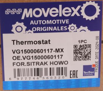 2 299 р. Термостат SITRAK HOWO (71град.) MOVELEX MOVELEX vg1500060117-mx  с доставкой в г. Вологда. Увеличить фотографию 9