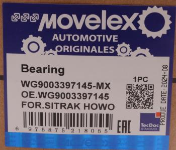 253 р. Подшипник SITRAK HOWO входного вала передний MOVELEX MOVELEX wg9003397145-mx  с доставкой в г. Вологда. Увеличить фотографию 5