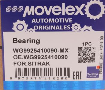 1 159 р. Подшипник SITRAK HOWO шкворня MOVELEX MOVELEX wg9925410090-mx  с доставкой в г. Вологда. Увеличить фотографию 6