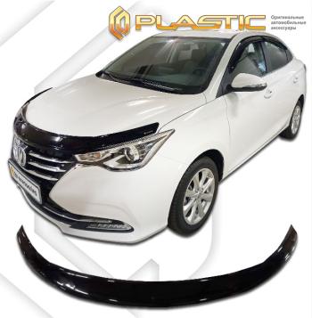 2 199 р. Дефлектор капота Classic черный CA Plastic на Changan Alsvin III поколение, седан, рынок РФ 2018 - н.в.  с доставкой в г. Вологда. Увеличить фотографию 1