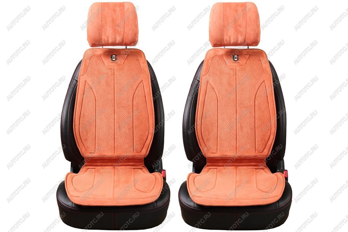 4 999 р. Накидки для сидений автомобиля из велюра Exsclusiv Plus Оранжевый Seintex 317710  с доставкой в г. Вологда