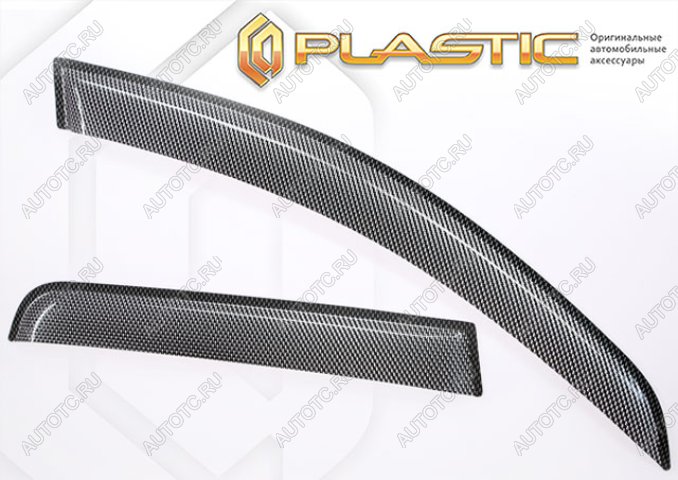 2 479 р. Ветровики дверей Шелкография карбон серебро CA Plastic на Chery Tiggo 4 I поколение рестайлинг, джип/suv 5 дв. 2024 - н.в.  с доставкой в г. Вологда