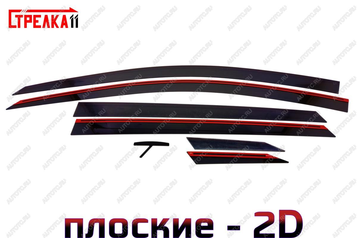 4 699 р. Дефлекторы окон 2D Стрелка11  Changan UNI-T (2023-2025) рестайлинг (черные)  с доставкой в г. Вологда