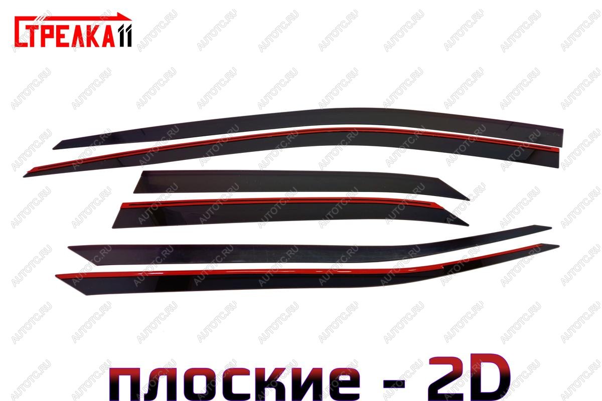4 699 р. Дефлекторы окон 2D Стрелка11 Lexus RX350 AL20 дорестайлинг (2015-2019) (черные)  с доставкой в г. Вологда