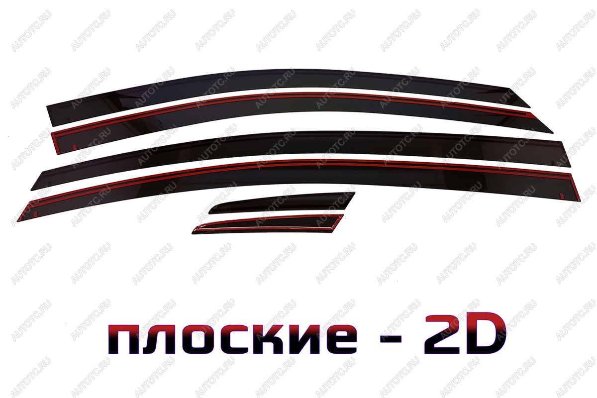 4 699 р. Дефлекторы окон 2D Стрелка11 MG 5 (2020-2025) (черные)  с доставкой в г. Вологда